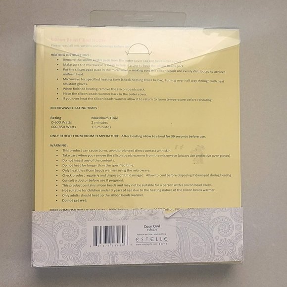 Cosy Owl Microwable Hottie - Picture 6 of 8